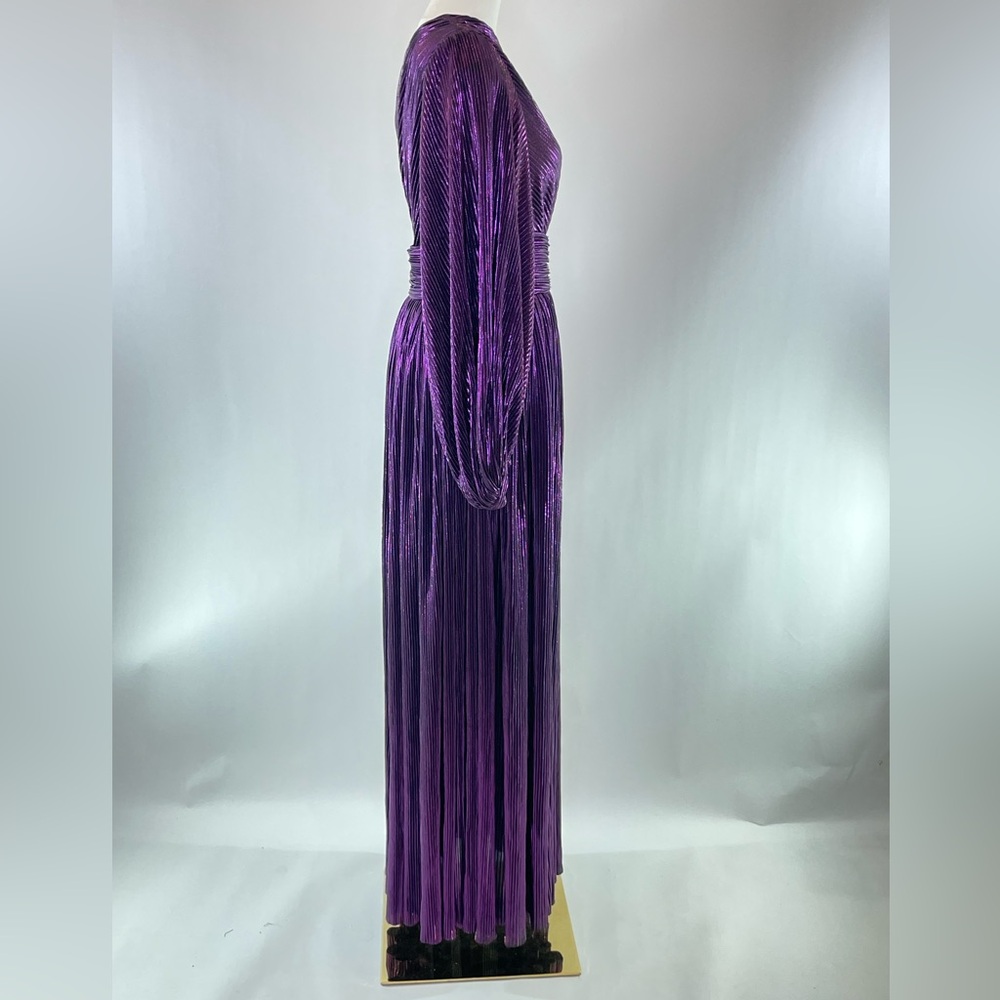 Bronx & Banco Purple Florence One Shoulder Maxi Grecian Gown, S (US 4) - Picture 13 of 15